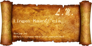 Linges Maurícia névjegykártya